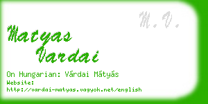 matyas vardai business card